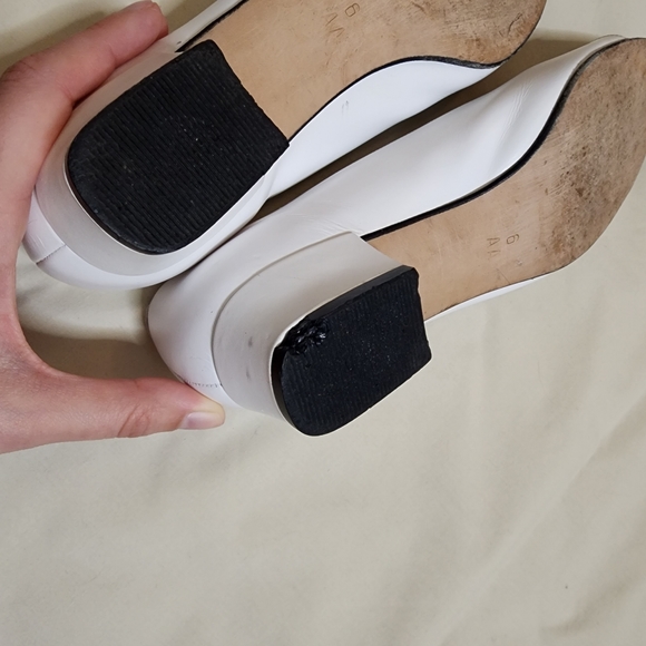 Italian leather shoes, vintage, black and white, AA, narrow - Picture 7 of 11